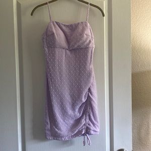 violet cinch formal dress